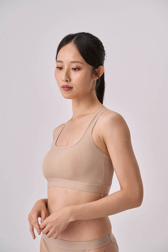 涼感運動 Bra Top｜淺卡其