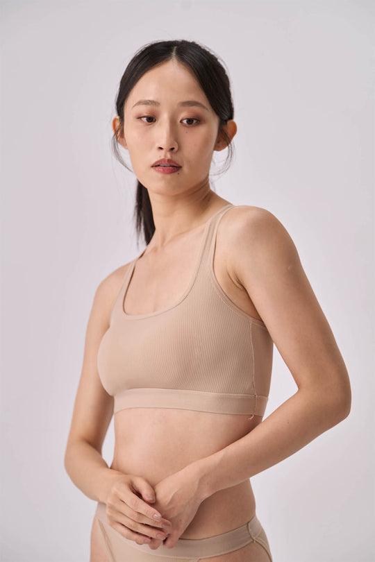 涼感運動 Bra Top｜淺卡其