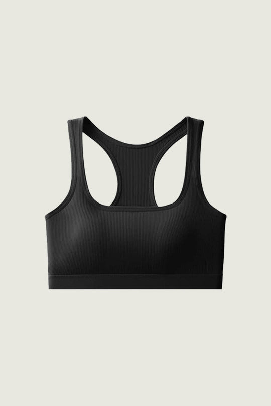 時尚條紋 Bra Top｜黑